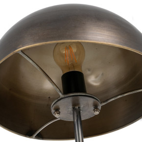 Lampe de table avec abat-jour semi-circulaire en métal noir, Ø 30x68cm