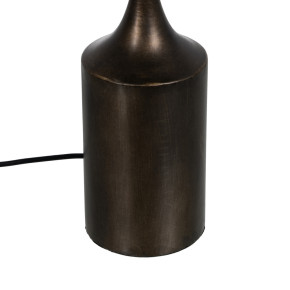 Lampe de table avec abat-jour semi-circulaire en métal noir, Ø 30x68cm