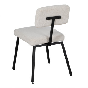 Lot de 4 chaises design blanc bouclette, Hoala