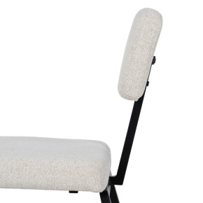 Lot de 4 chaises design blanc bouclette, Hoala