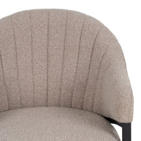 Lot de 2 chaises fauteuil bouclette taupe, Izip 