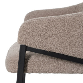 Lot de 2 chaises fauteuil bouclette taupe, Izip 