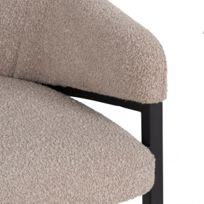 Lot de 2 chaises fauteuil bouclette taupe, Izip 