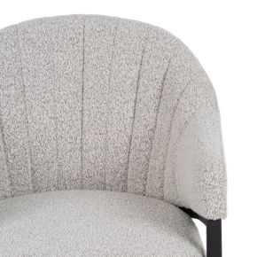 Lot de 2 chaises fauteuil bouclette gris, Izip