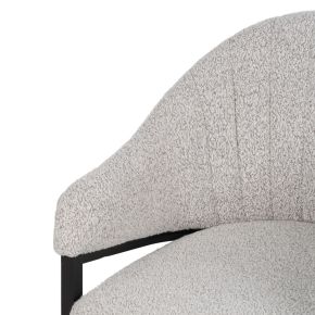 Lot de 2 chaises fauteuil bouclette gris, Izip