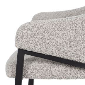 Lot de 2 chaises fauteuil bouclette gris, Izip