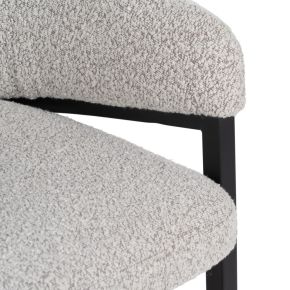 Lot de 2 chaises fauteuil bouclette gris, Izip