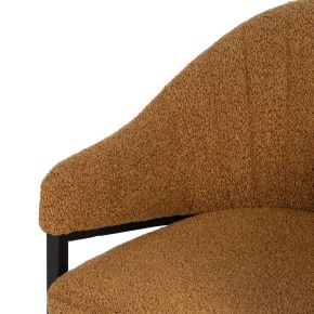 Lot de 2 chaises fauteuil bouclette ocre, Izip