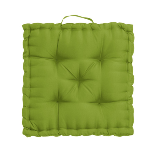 Coussin de sol de sol vert pomme 45x45x10cm, Oxford