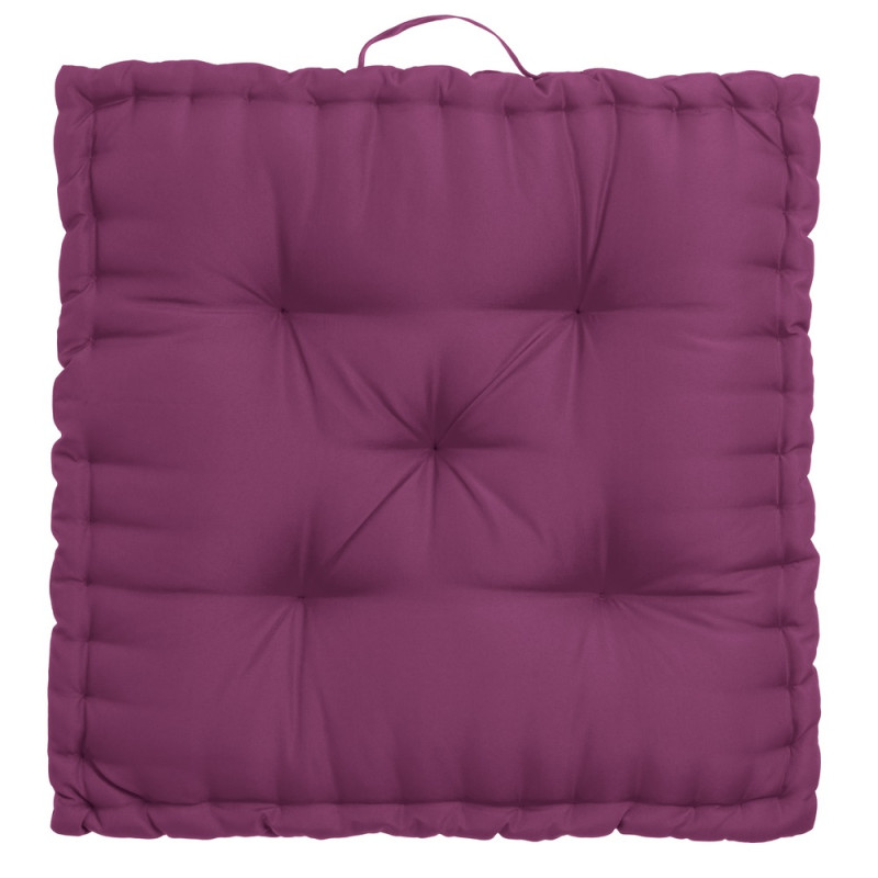 Coussin de sol de sol violet 60x60x10cm, Oxford 