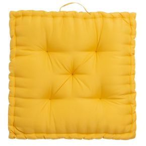 Coussin de sol de sol jaune 60x60x10cm, Oxford