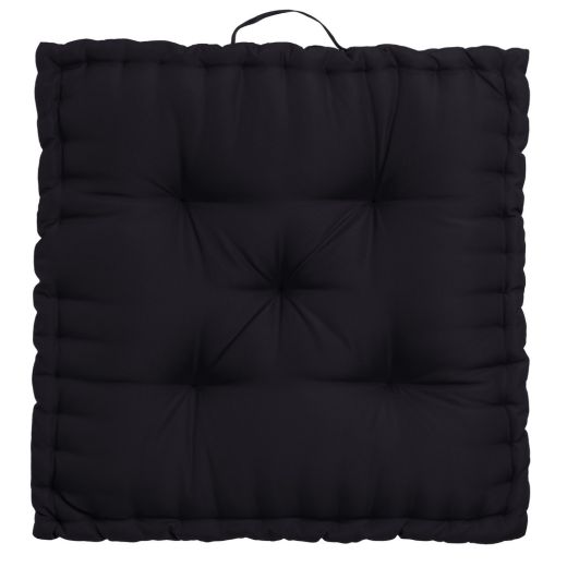 Coussin de sol de sol noir 60x60x10cm, Oxford