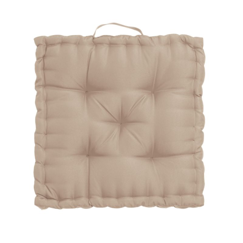 Coussin de sol de sol taupe 45x45x10cm, Oxford