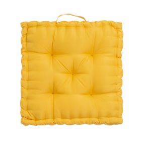 Coussin de sol de sol jaune 45x45x10cm, Oxford