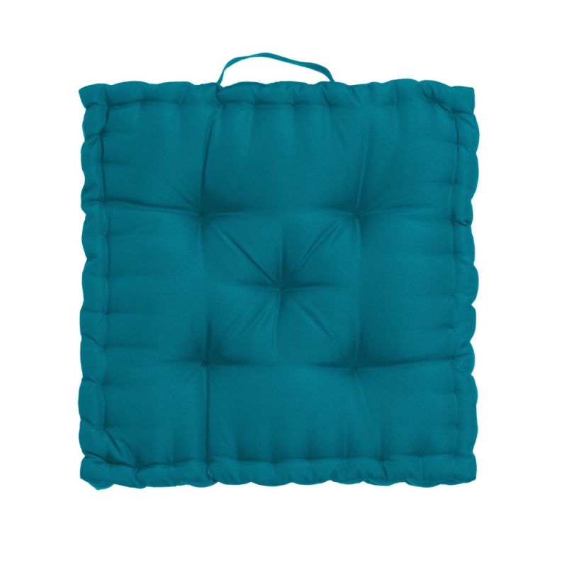 Coussin de sol de sol turquoise 45x45x10cm, Oxford