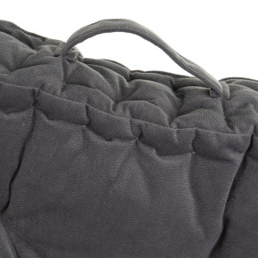 Coussin de sol velours anthracite 45x45x10cm, Estela