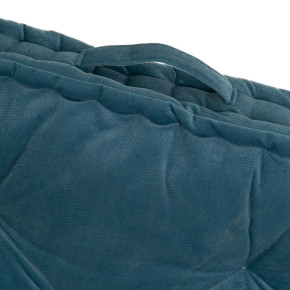 Coussin de sol velours bleu 60x60x10cm, Estela