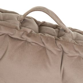 Coussin de sol velours taupe 45x45x10cm, Estela