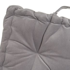 Coussin de sol velours gris 45x45x10cm, Estela