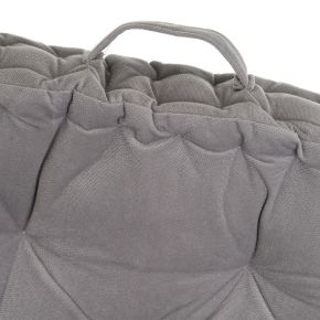 Coussin de sol velours gris 45x45x10cm, Estela