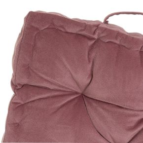 Coussin de sol velours vieux rose 45x45x10cm, Estela