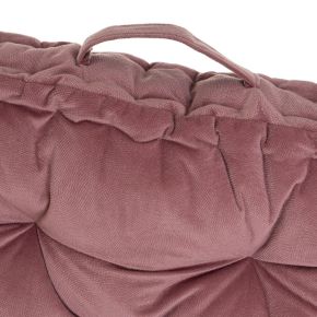 Coussin de sol velours vieux rose 45x45x10cm, Estela