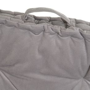 Coussin de sol velours gris 60x60x10cm, Estela