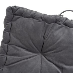 Coussin de sol velours anthracite 60x60x10cm, Estela