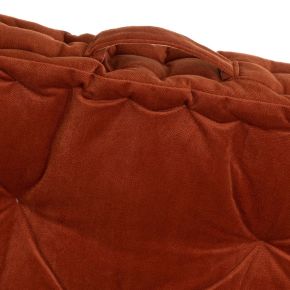 Coussin de sol velours terrecotta 60x60x10cm, Estela