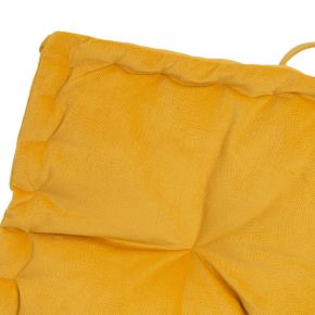 Coussin de sol velours jaune 60x60x10cm, Estela