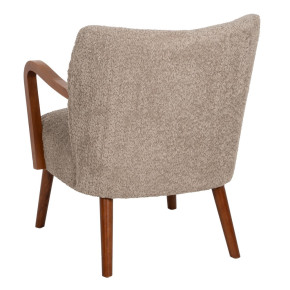 Fauteuil en tissu bouclette taupe, Altura