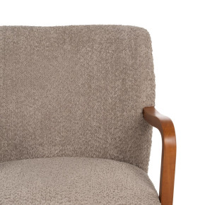 Fauteuil en tissu bouclette taupe, Altura