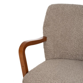 Fauteuil en tissu bouclette taupe, Altura