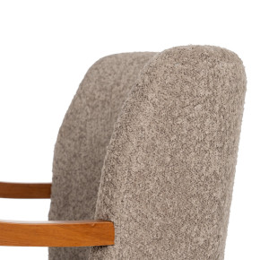 Fauteuil en tissu bouclette taupe, Altura