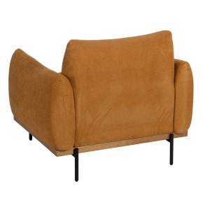 Fauteuil velours chenille ocre, Profu