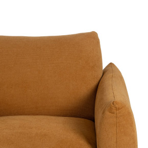 Fauteuil velours chenille ocre, Profu