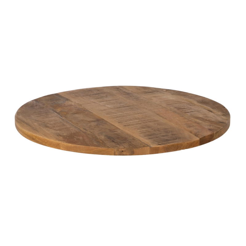 Plateau bistrot en bois de manguier carré Ø70x3cm