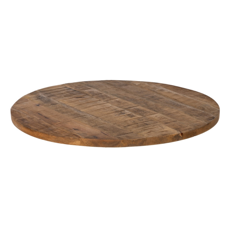 Plateau bistrot en bois de manguier carré Ø80x3cm