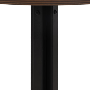 Table bistrot carrée en bois marron et métal noir 60x60x75cm, Biss