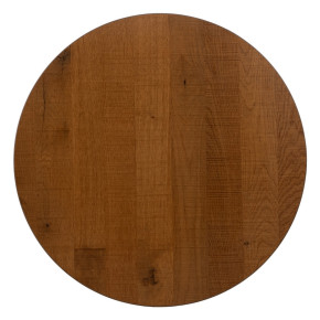 Table bistrot en bois marron et métal noir Ø60cm hauteur 75cm, Biss