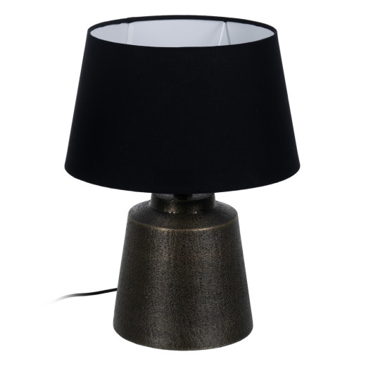 Lampe à poser aluminium anthracite et noir, Gina