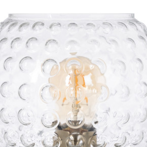 Lampe à poser en verre et métal doré, Déco