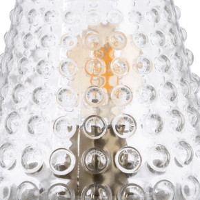 Lampe à poser en verre et métal doré, Légo