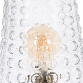 Lampe à poser en verre et métal doré, Méco