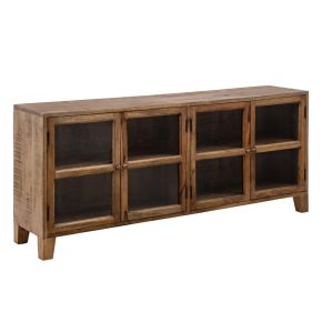 Buffet 4 portes en bois de manguier marron, Made