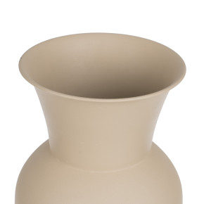 Vase géométrique métal beige, Jaron 19x19x51cm