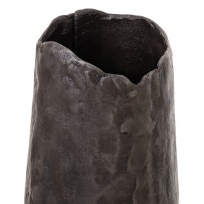 Vase en aluminium gris foncé vieilli 14x14x26cm