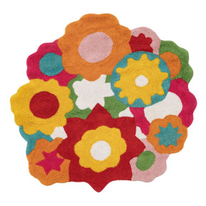 Tapis enfant en coton Ø100cm, Floral