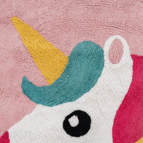 Tapis enfant coton Ø100cm, Licorne