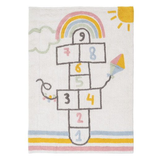 Tapis enfant en coton 120x160cm, Marelle